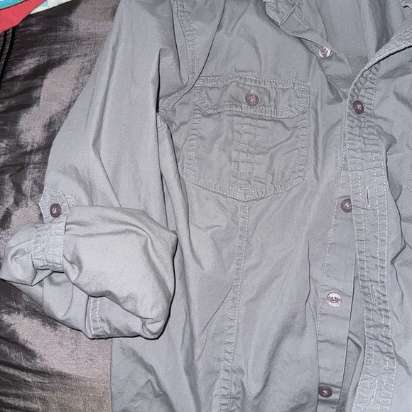 Shirt, Button Down, Green/Gray Color, EUC, Size 14/16 - Picture 8 of 8